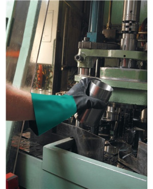 Chemiehandschuh Alpha-Tec 58-530W Gr.10 grün/grau EN 388,EN 374,EN 1149 Kat.III