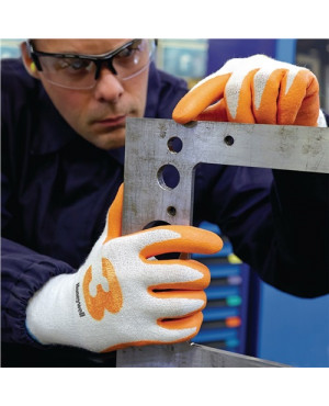 Schnittschutzhandschuhe Check&Go Amber Nit3 Gr.9 weiß/orange EN388 Kat.II 10PA