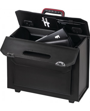 Pilotenkoffer B425xT180xH335mm 26l Leder rollb.PARAT