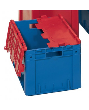 Klappdeckel PP L400xB300mm grau m.Scharnier 4St./Karton LA-KA-PE