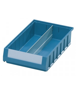 Längsteiler f.Regalkasten L 600xH 140mm Stahlbl.grau 10St./Btl.