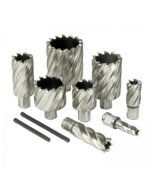 Kernlochbohrer mit Weldonschaft POWERCUT HSS  Schnittiefe 30 mm